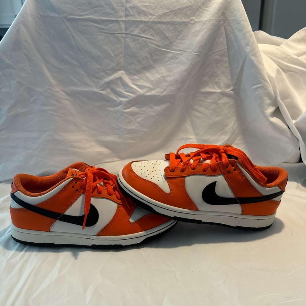 Nike Kids Dunk Low(Orange and Black Sneakers) 6.5Y